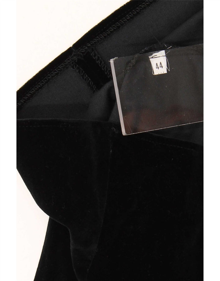 Vintage mujer chaleco blusa top IT 44 medio negro
