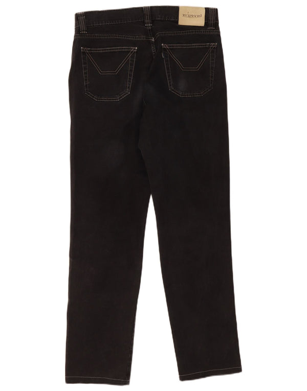 Jeckerson Pantalones casuales rectos para hombre W31 L30 Algodón negro