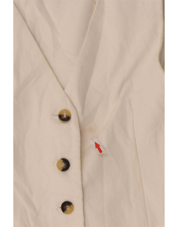 Chaleco Zara Mujer UK 6 XS Blanco
