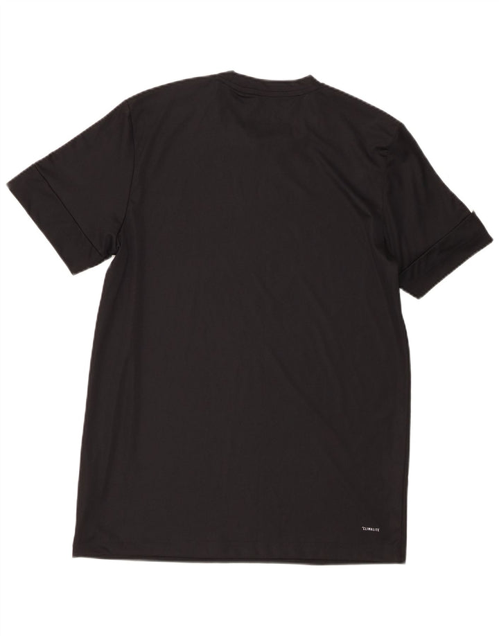 Adidas Mens Climalite Graphic Camiseta Top Medio Negro Poliéster