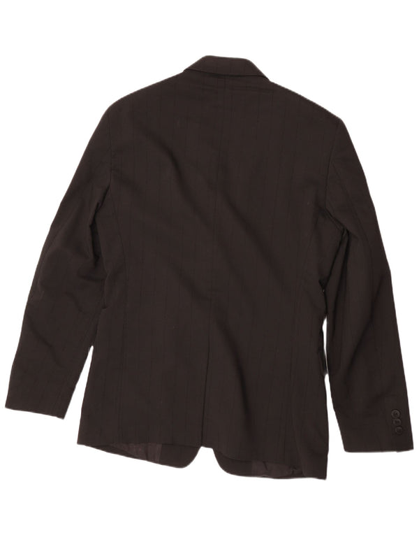 Versace Chaqueta tipo blazer de 3 botones para hombre IT 48 Medium Black Pinstripe Classic