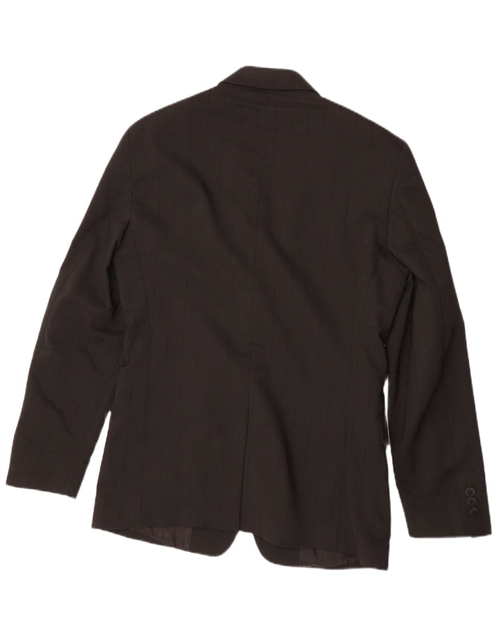 Versace Chaqueta tipo blazer de 3 botones para hombre IT 48 Medium Black Pinstripe Classic