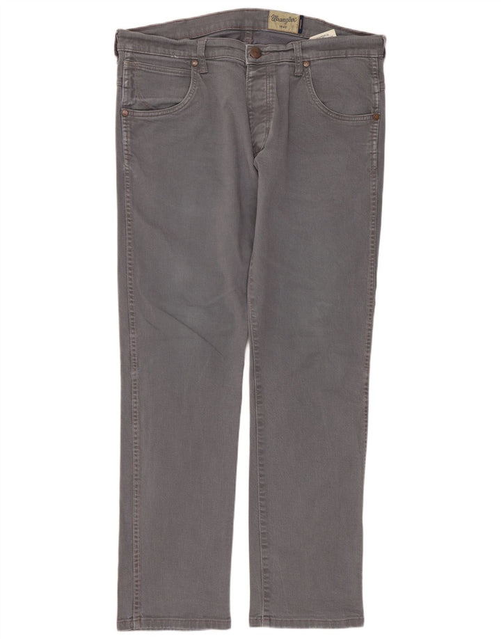 Wrangler Vaqueros Rectos Spencer para Hombre W34 L32 Algodón Gris