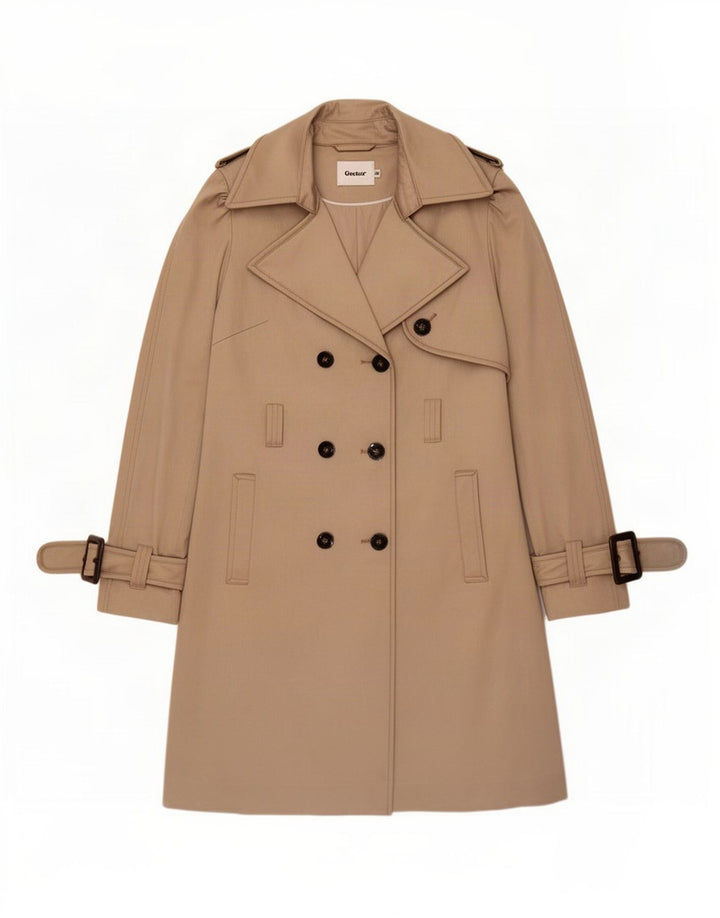 Gabardina Mujer Gestuz EU 40 Algodón Beige Medio