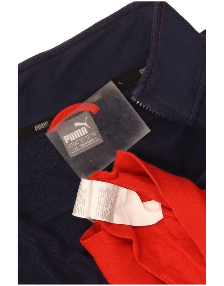 Puma Chaqueta De Chándal Con Estampado Gráfico Para Hombre De Algodón Rojo Con Bloques De Color Grande