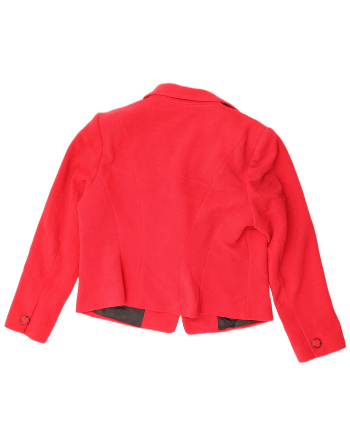 Marks & Spencer Chaqueta tipo blazer con 1 botón para mujer UK 40 XL Poliéster rojo