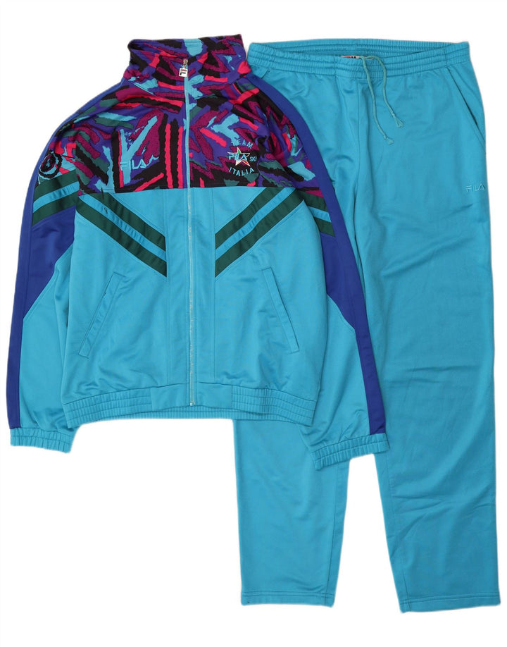 Fila Chándal completo para hombre Poliéster color block azul medio