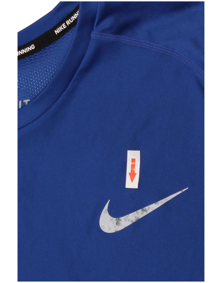 Camiseta Nike Dri Fit para hombre Top poliéster azul medio