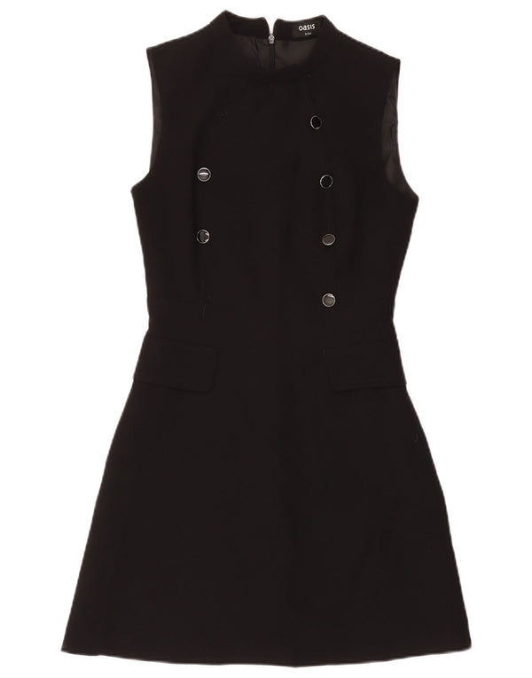 Oasis Vestido tubo sin mangas para mujer UK 8 Small Poliéster negro