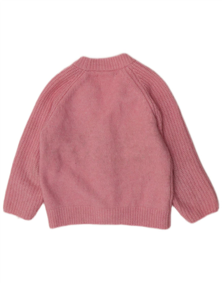 Vintage mujer Cardigan suéter Reino Unido 14 rosa medio