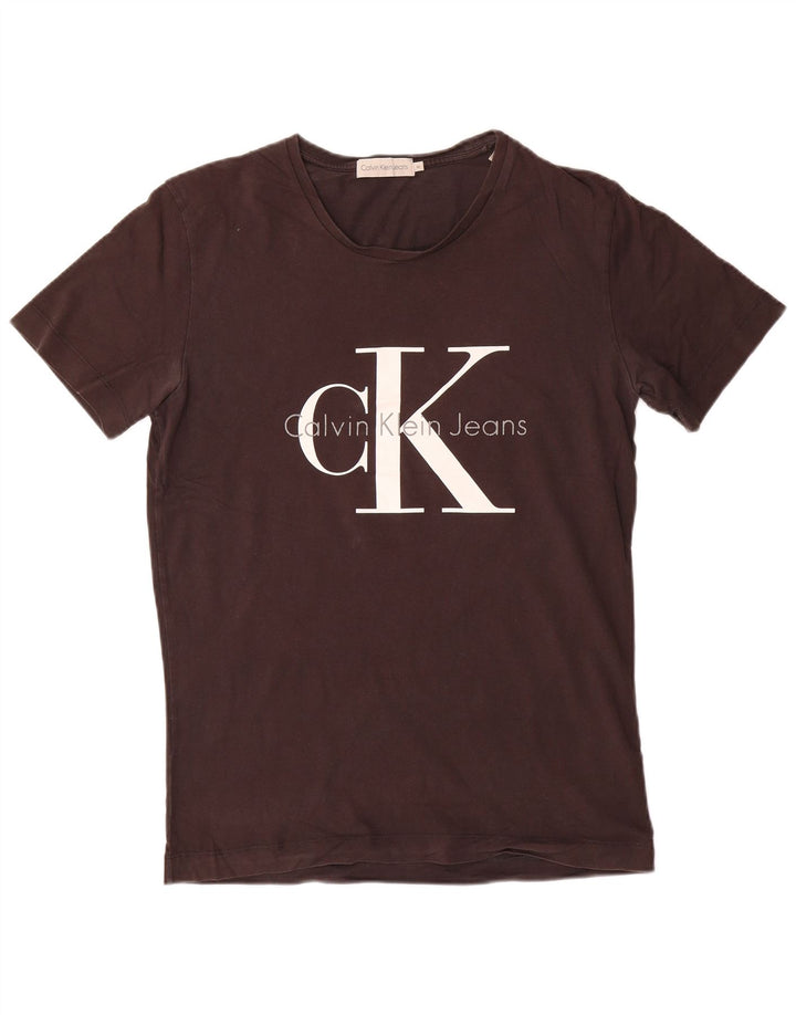 CALVIN KLEIN JEANS Camiseta gráfica para hombre Top Algodón gris medio