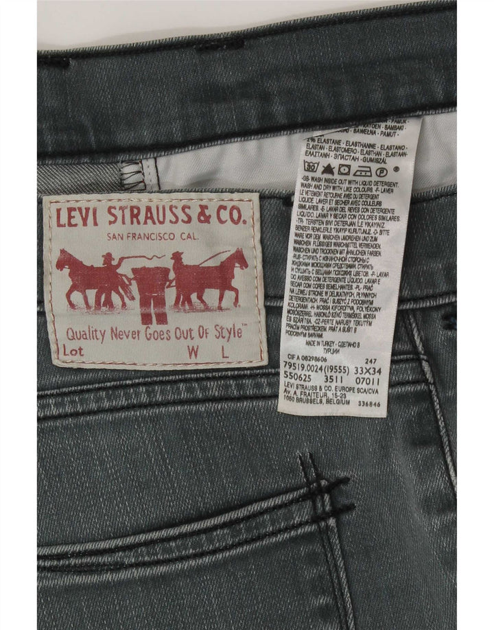 Levi's Vaqueros ajustados para hombre W33 L34 Algodón gris