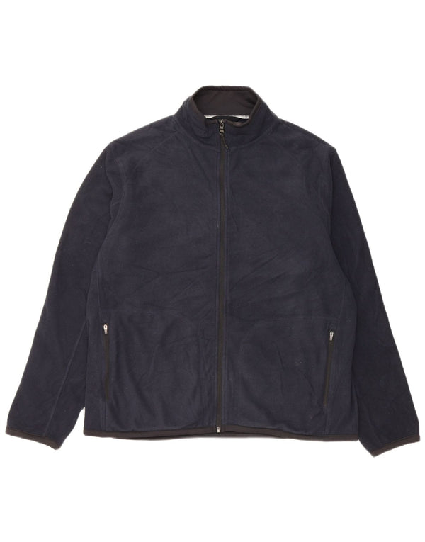 Marks & Spencer Chaqueta polar para hombre UK 42 XL Poliéster azul marino