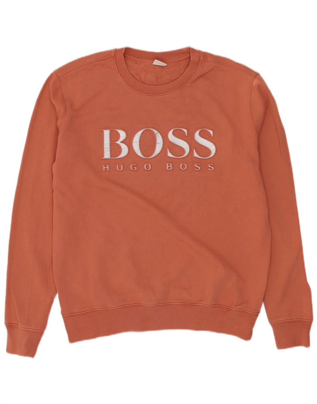 Hugo Boss Mujer Sudadera Gráfica Jumper UK 12 Medium Naranja