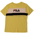 Fila Hombre Camiseta Gráfica Top Algodón Colorblock Amarillo Medio