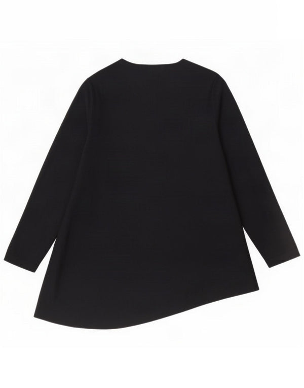 Cos Top tipo túnica asimétrico para mujer UK 12 Mediano Lana azul marino