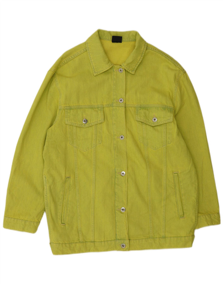 TWINSET Chaqueta vaquera extragrande para mujer UK 10 Small Green Cotton Modern