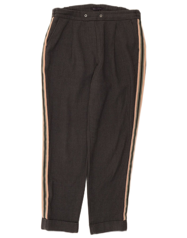 Marks & Spencer Pantalones recortados cónicos para mujer UK 8 Small W28 L25 Gris