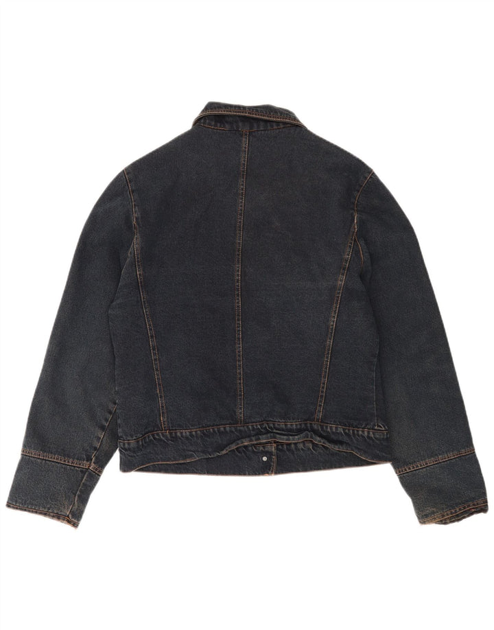 Vintage mujer chaqueta de mezclilla Reino Unido 16 azul grande