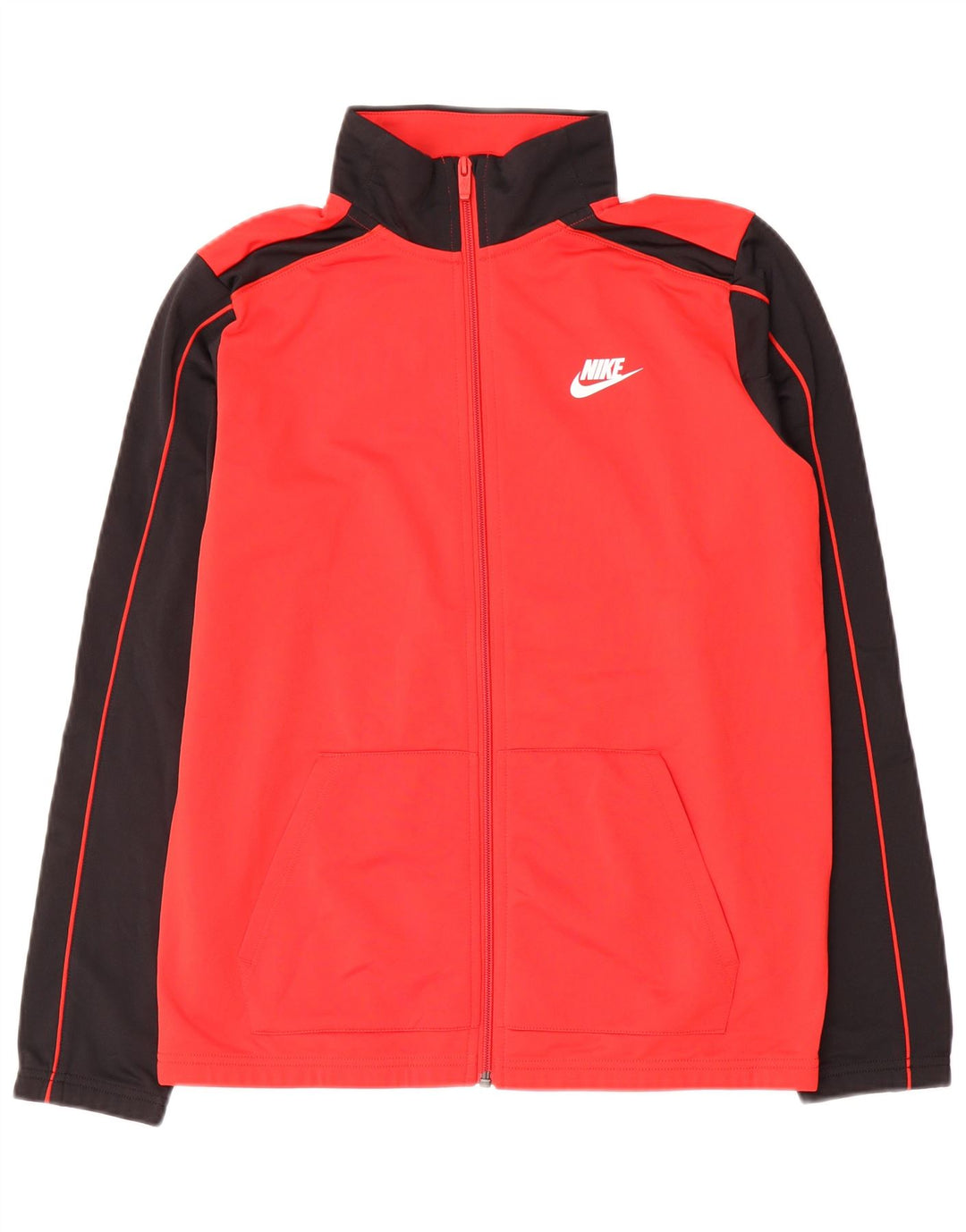 Nike Chaqueta de chándal para niños 13-14 años XL Rojo Colorblock Poliéster