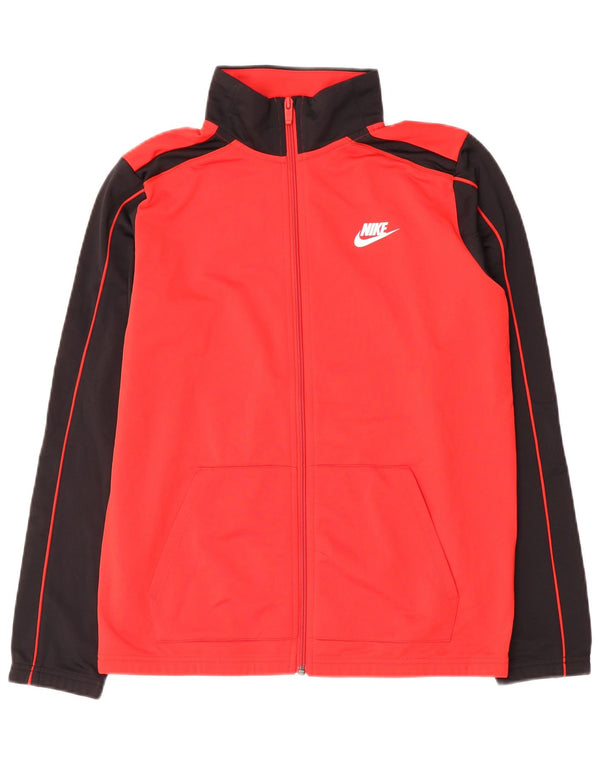 Nike Chaqueta de chándal para niños 13-14 años XL Rojo Colorblock Poliéster