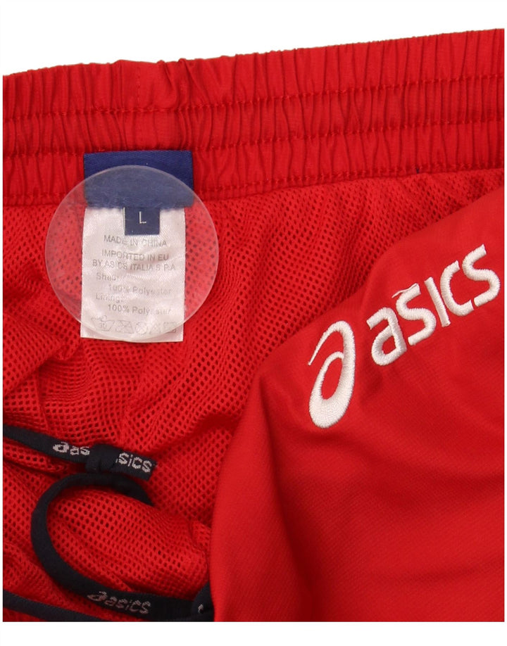 ASICS Pantalones de chándal para mujer UK 40 Grande Poliéster rojo