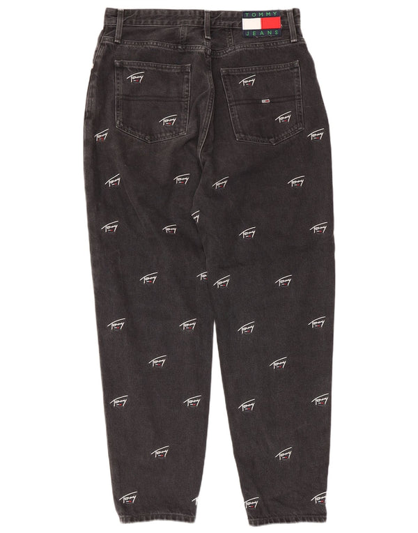 Tommy Hilfiger Jeans Cónicos De Talle Alto Con Gráfico Mom Para Mujer W30 L28 Negro