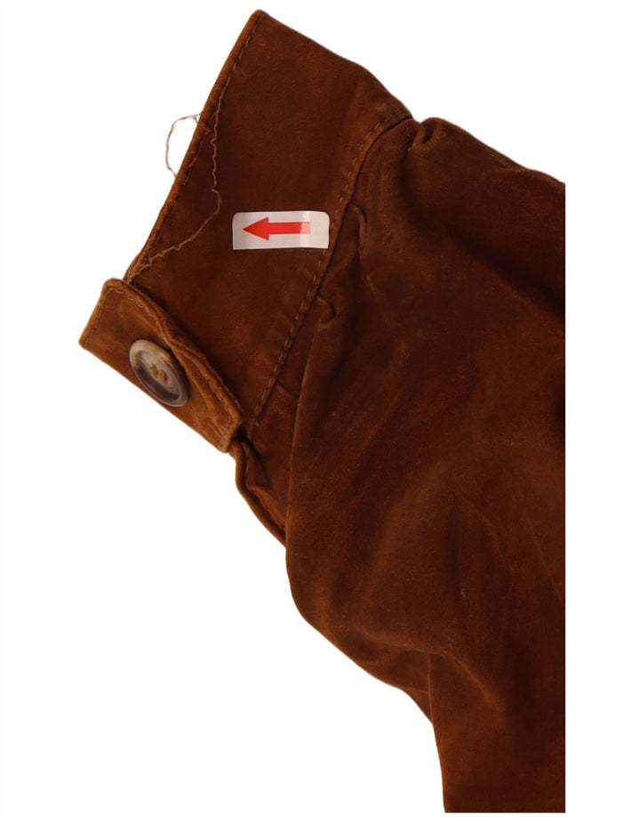 Chaqueta de ante vintage para hombre IT 54 2XL cuero marrón