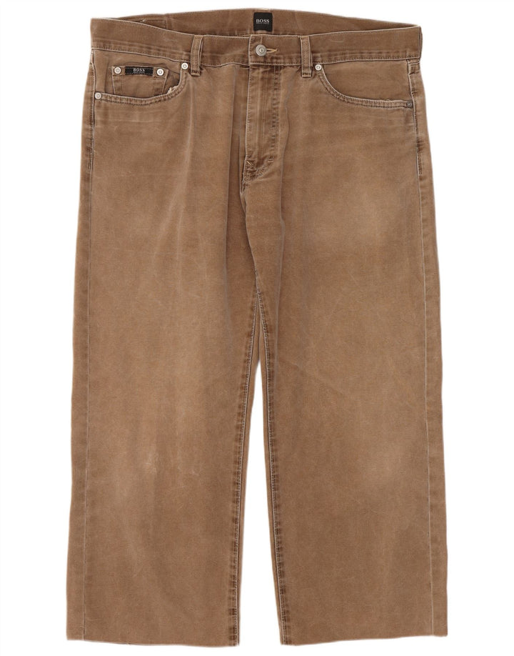 Vaqueros cropped para hombre HUGO BOSS W38 L25 Algodón marrón