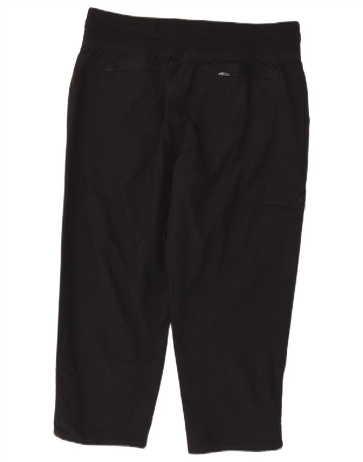 EDDIE BAUER Pantalón Capri Cargo Recto para Mujer Mediano W30 L22 Negro