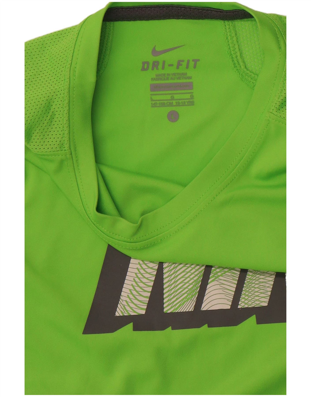 NIKE Camiseta sin mangas Dri Fit para niños, talla grande, verde, 12-13 años