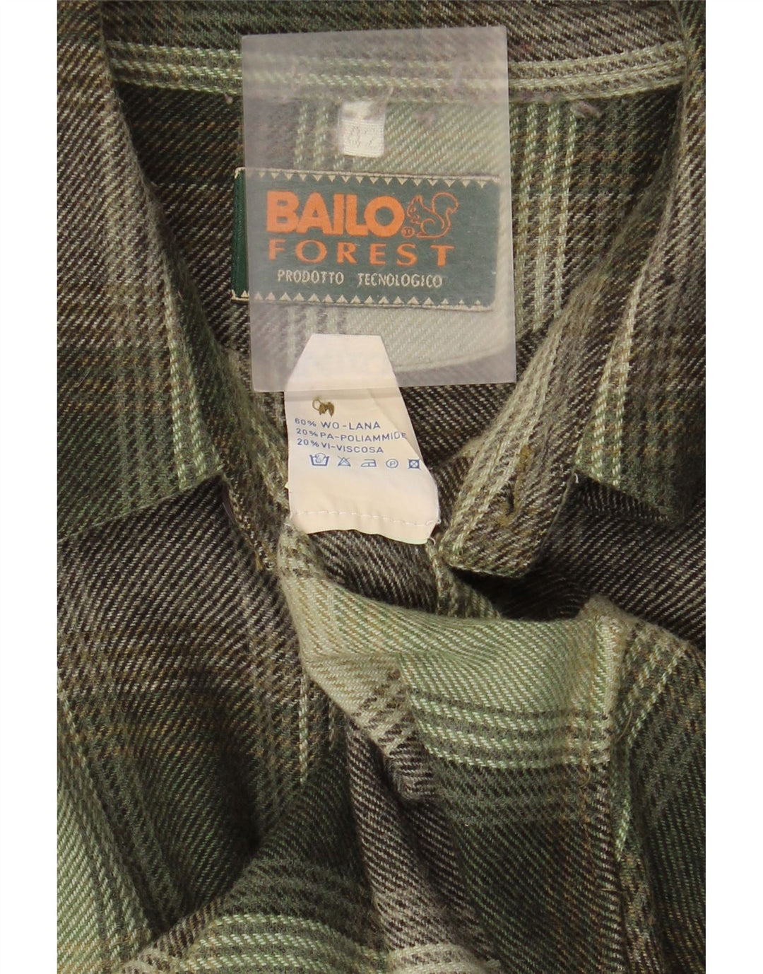Bailo Camisa Sobrecamisa De Lana A Cuadros Verde Grande Hombre