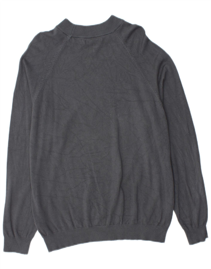 Zara Jersey con cuello alto para mujer, talla 44, viscosa gris medio