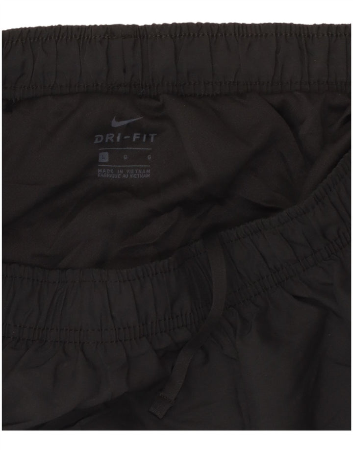 NIKE Pantalones cortos deportivos para mujer UK 44 Grande Poliéster negro