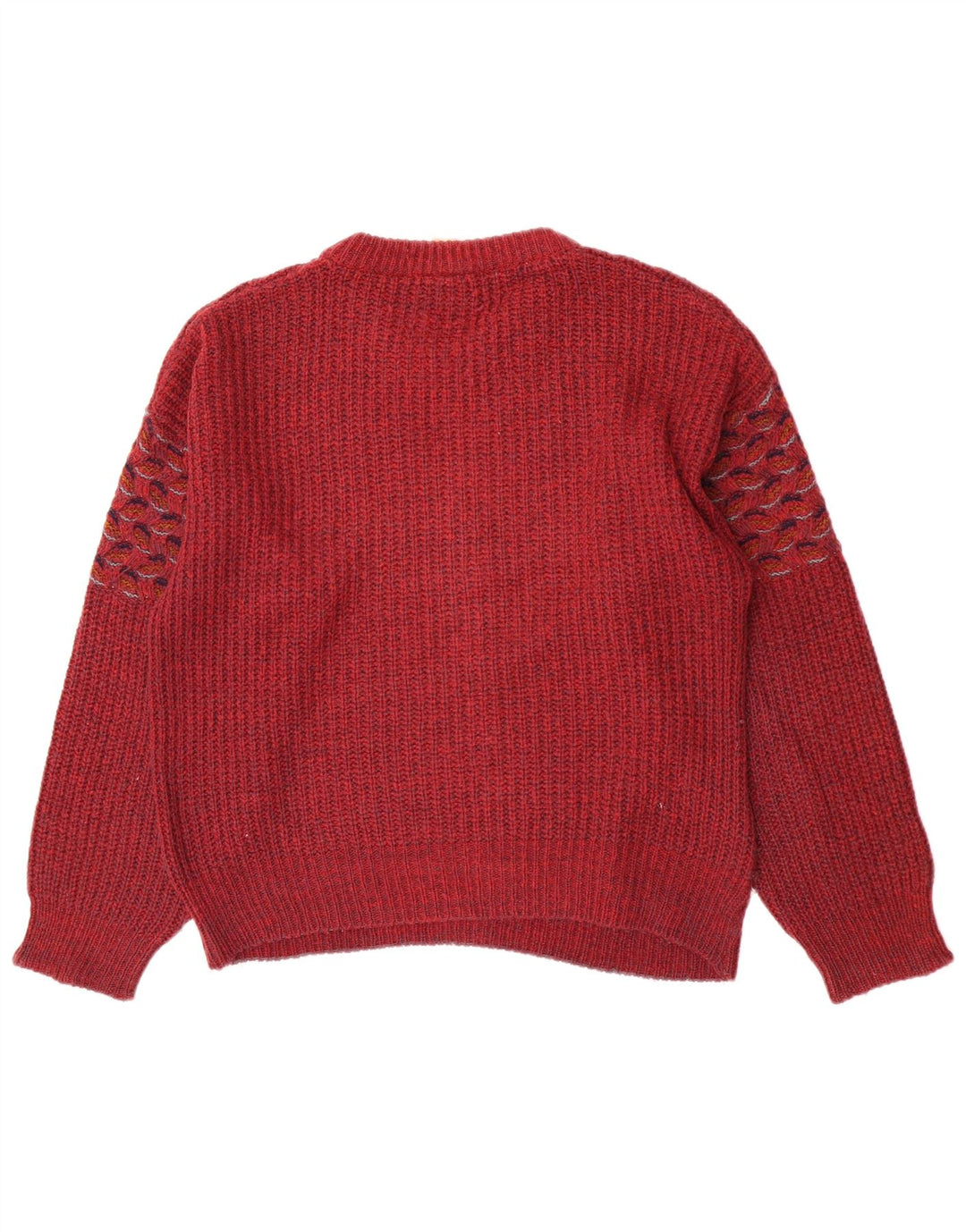 Fiume Jersey de cuello redondo para hombre IT 46 Small Granate Geométrico Acrílico