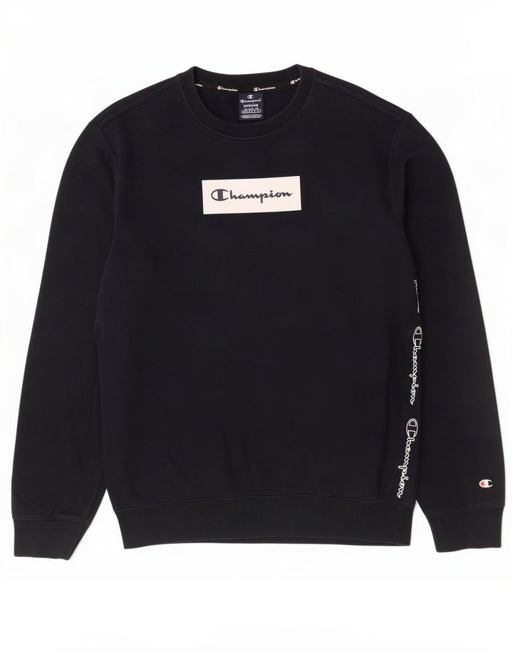 Champion Sudadera Con Estampado Gráfico Jumper Medium Azul Marino Algodón