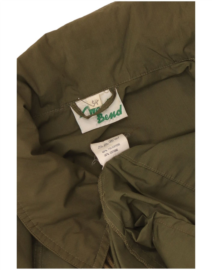 Chaqueta cortavientos vintage para hombre IT 54 2XL Poliéster caqui