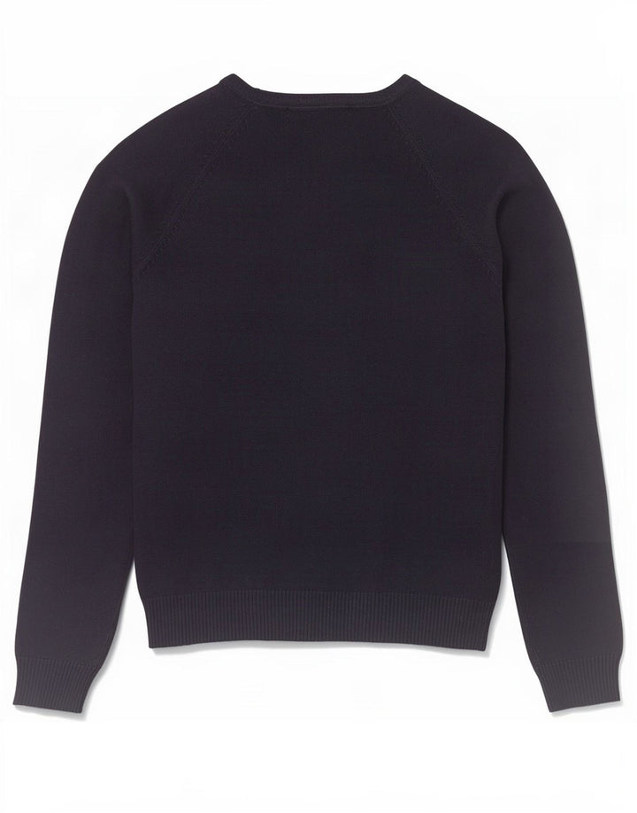 Zara - Jersey con cuello en V para mujer, talla 40, talla M, azul marino