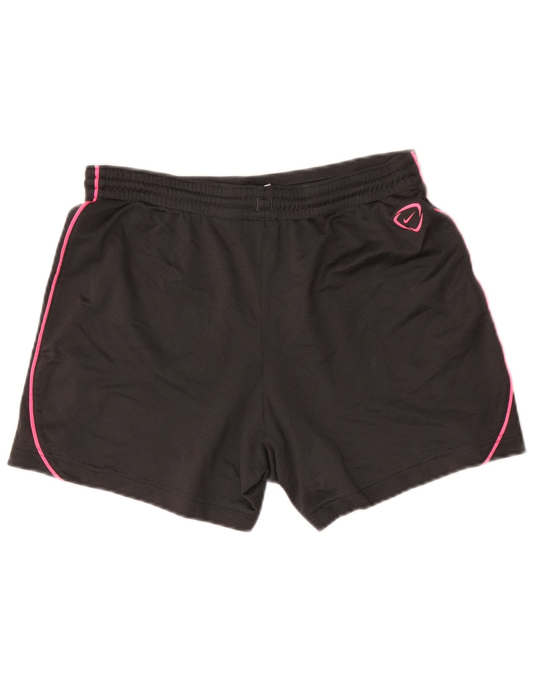 Nike - Pantalones cortos deportivos Dri Fit para mujer, talla 10, poliéster gris pequeño