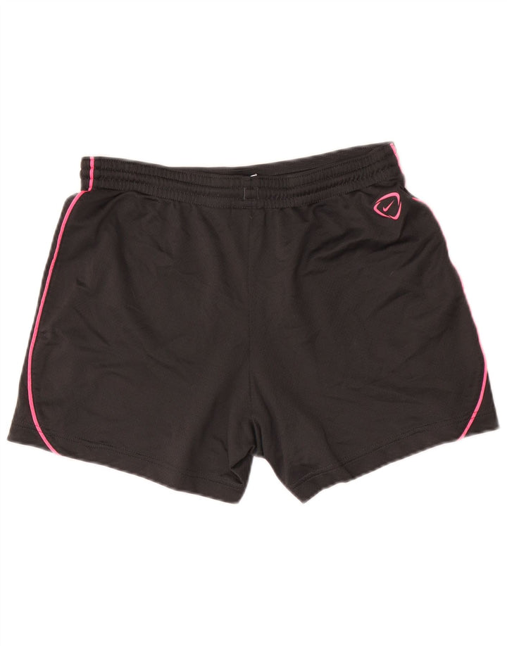 Nike - Pantalones cortos deportivos Dri Fit para mujer, talla 10, poliéster gris pequeño