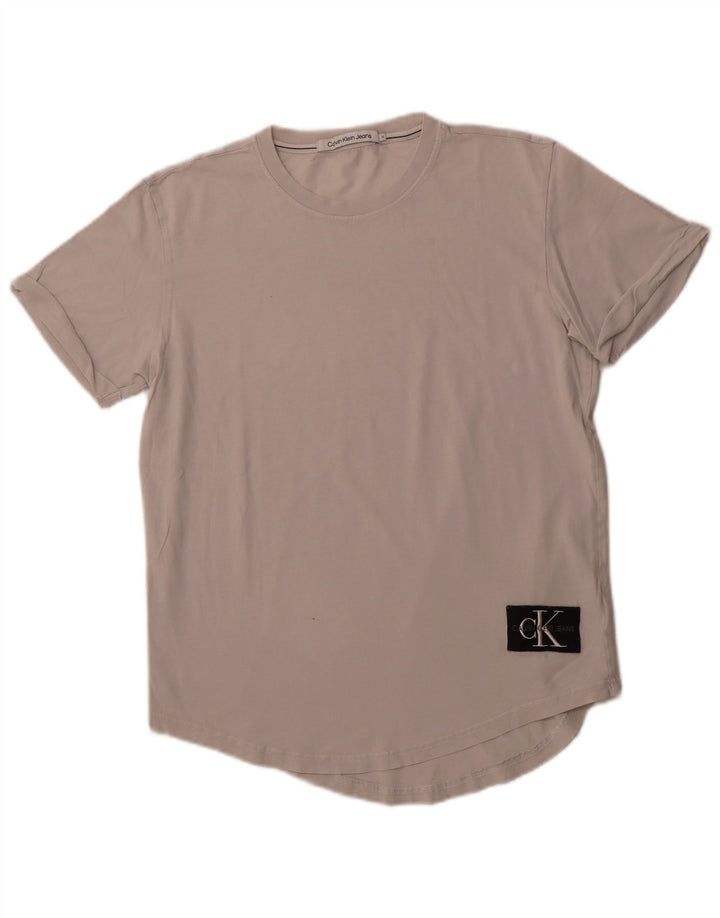 CALVIN KLEIN JEANS Camiseta gráfica para hombre Top Medium White Cotton