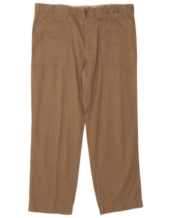 Pantalones informales rectos Avirex para hombre W40 L31 Algodón beige