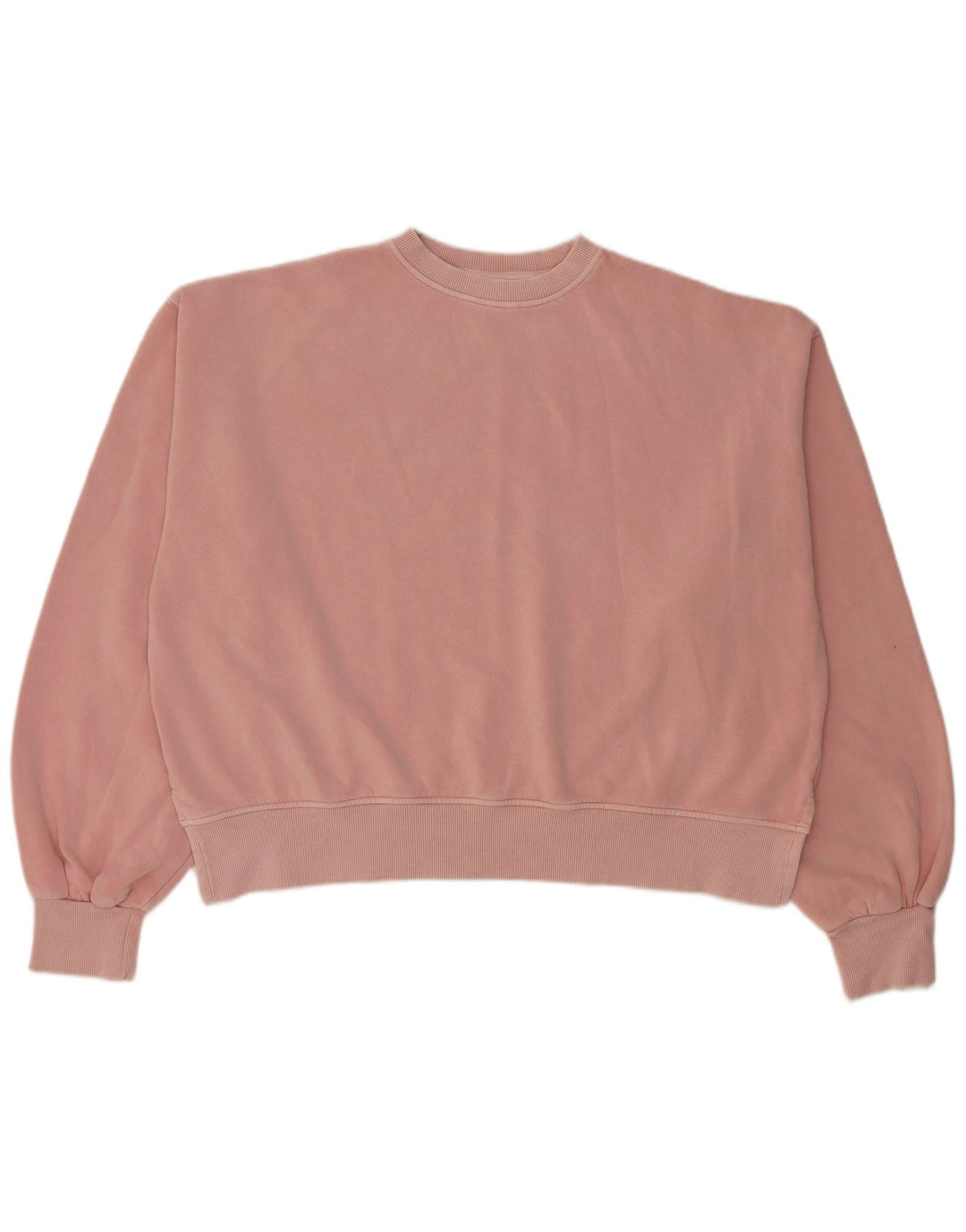 Reebok - Sudadera corta extragrande para mujer, talla 14, algodón rosa mediano