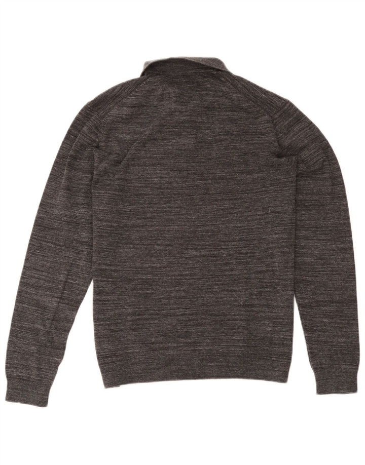 Marks & Spencer Jersey tipo polo para hombre de algodón moteado en gris medio