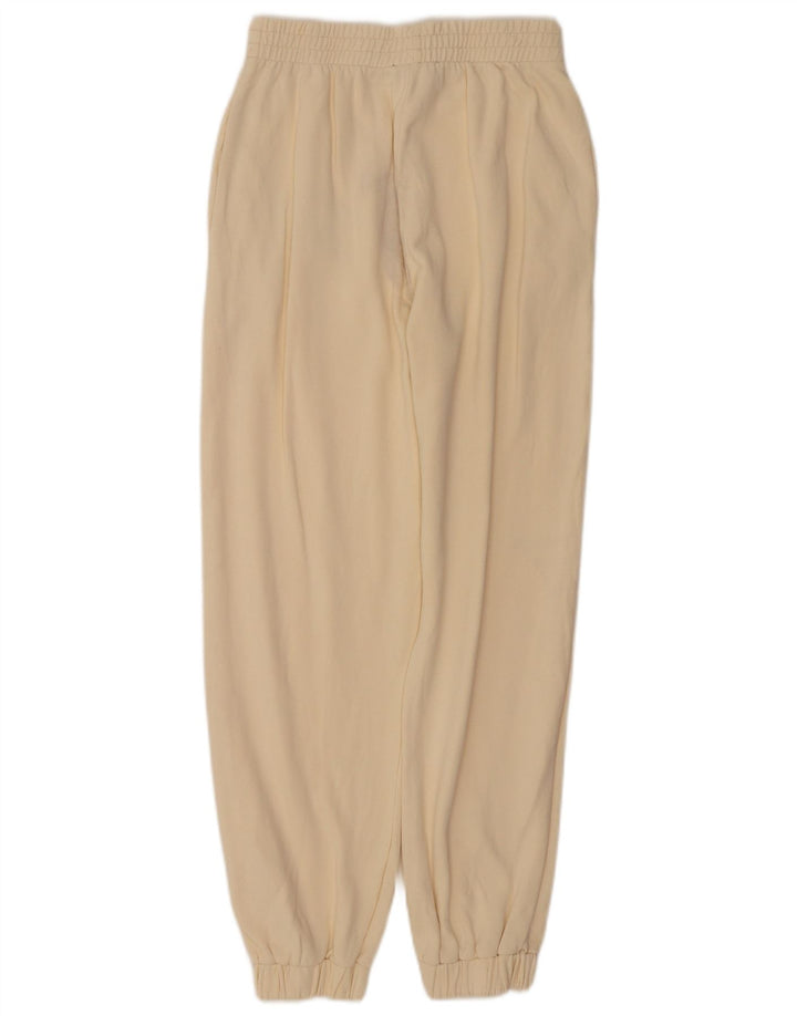Zara Mujer Pantalones De Chándal Joggers UK 12 Medium Off White