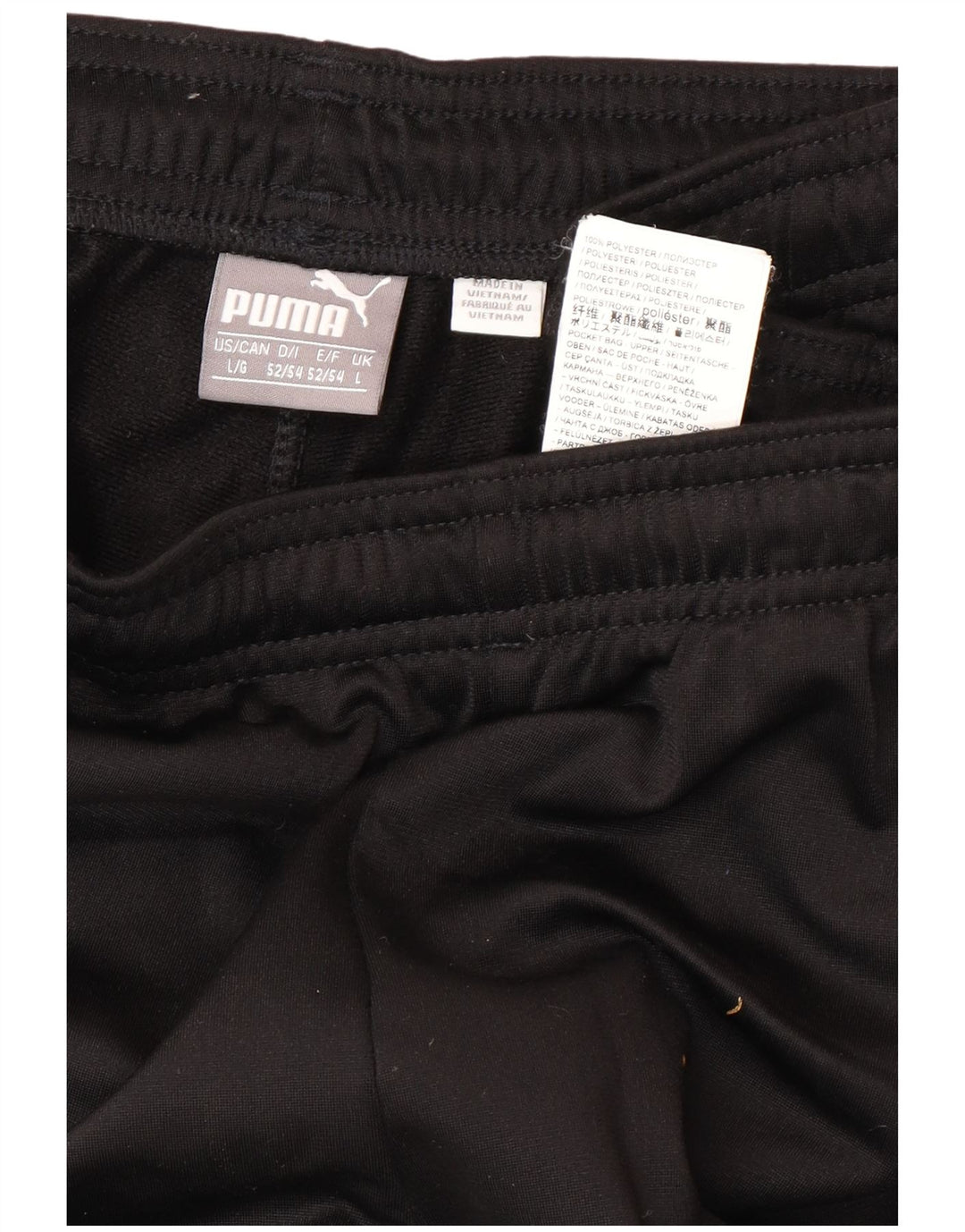 PUMA Pantalones de chándal para hombre, talla grande, poliéster negro