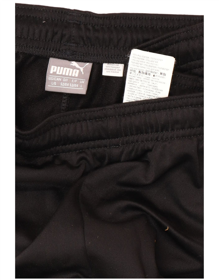 PUMA Pantalones de chándal para hombre, talla grande, poliéster negro
