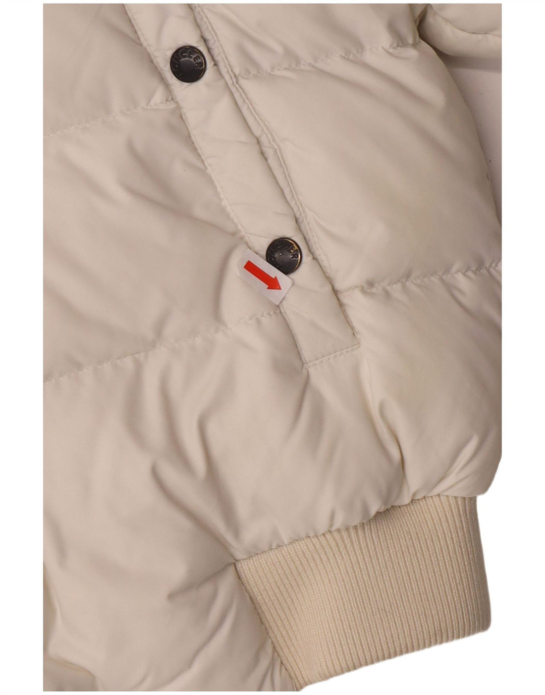 MONCLER Chaqueta acolchada con capucha para niña 5-6 años Nylon blanco