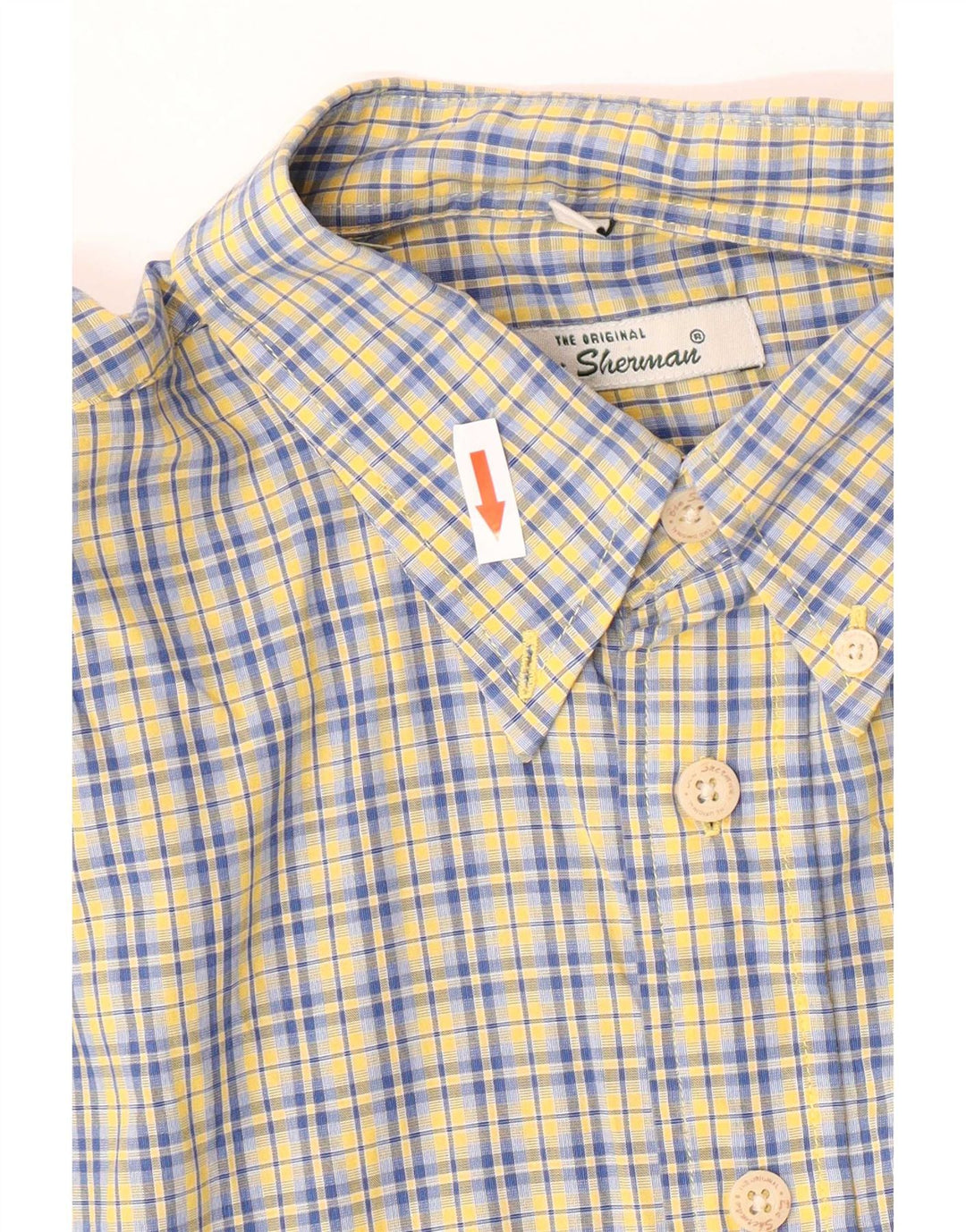 Camisa Ben Sherman para hombre de algodón a cuadros azul grande