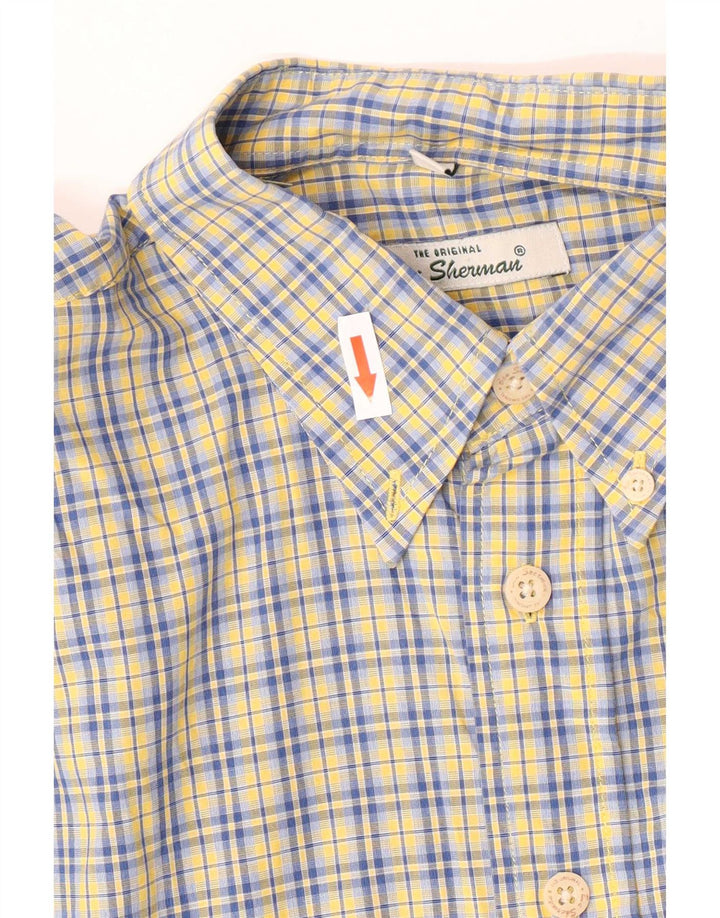 Camisa Ben Sherman para hombre de algodón a cuadros azul grande